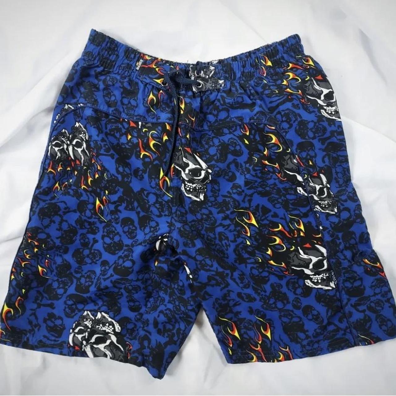 Vintage - Blue Swim Trunks Vintage Y2K BASIX SURF... - Depop