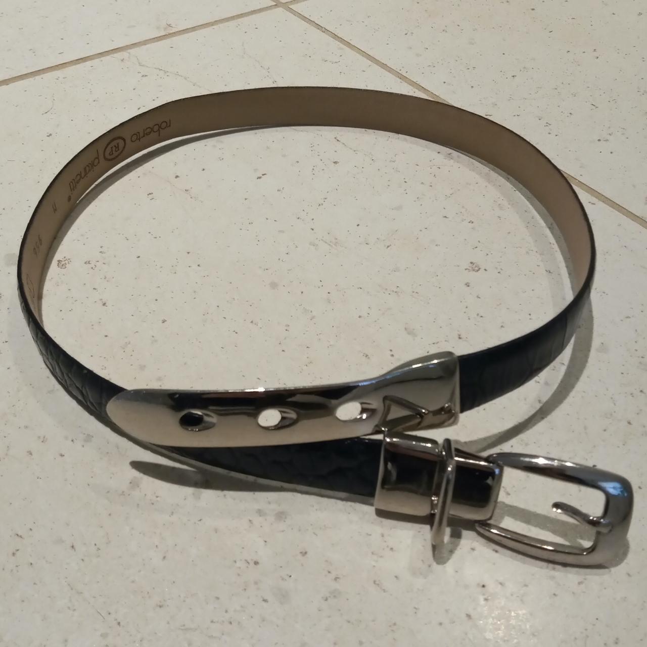 Women's Black and Silver Belt | Depop