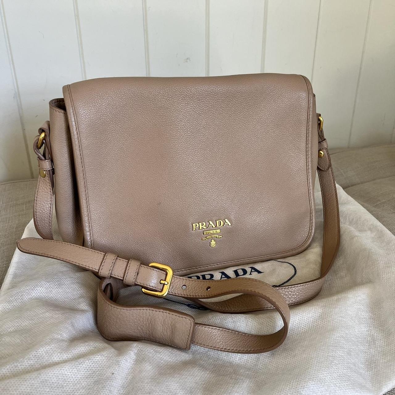 PRADA Vitello Phenix cross body flap bag for sale