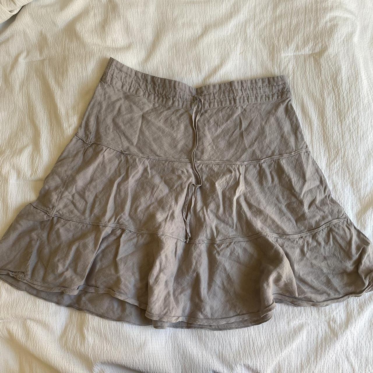 Gray Tiered Midi Skirt size: medium brand:... - Depop