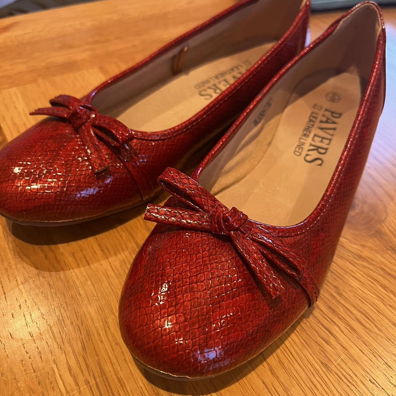 red ballet pumps uk