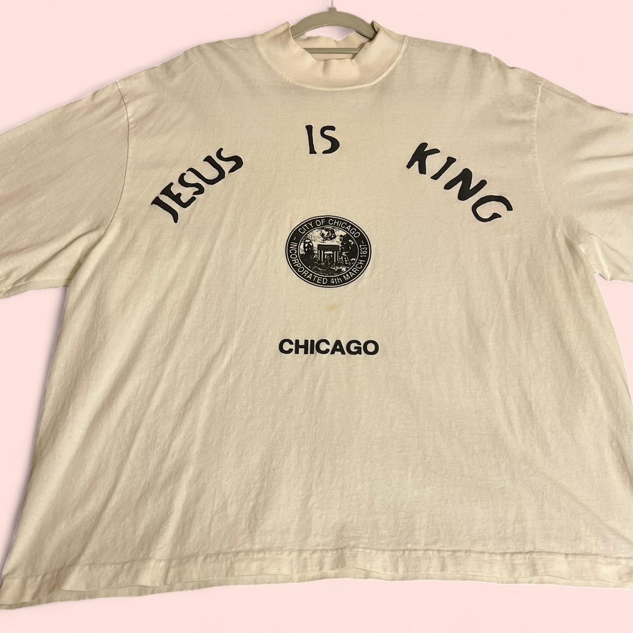 cream and black Kanye West Jesus Is King Depop