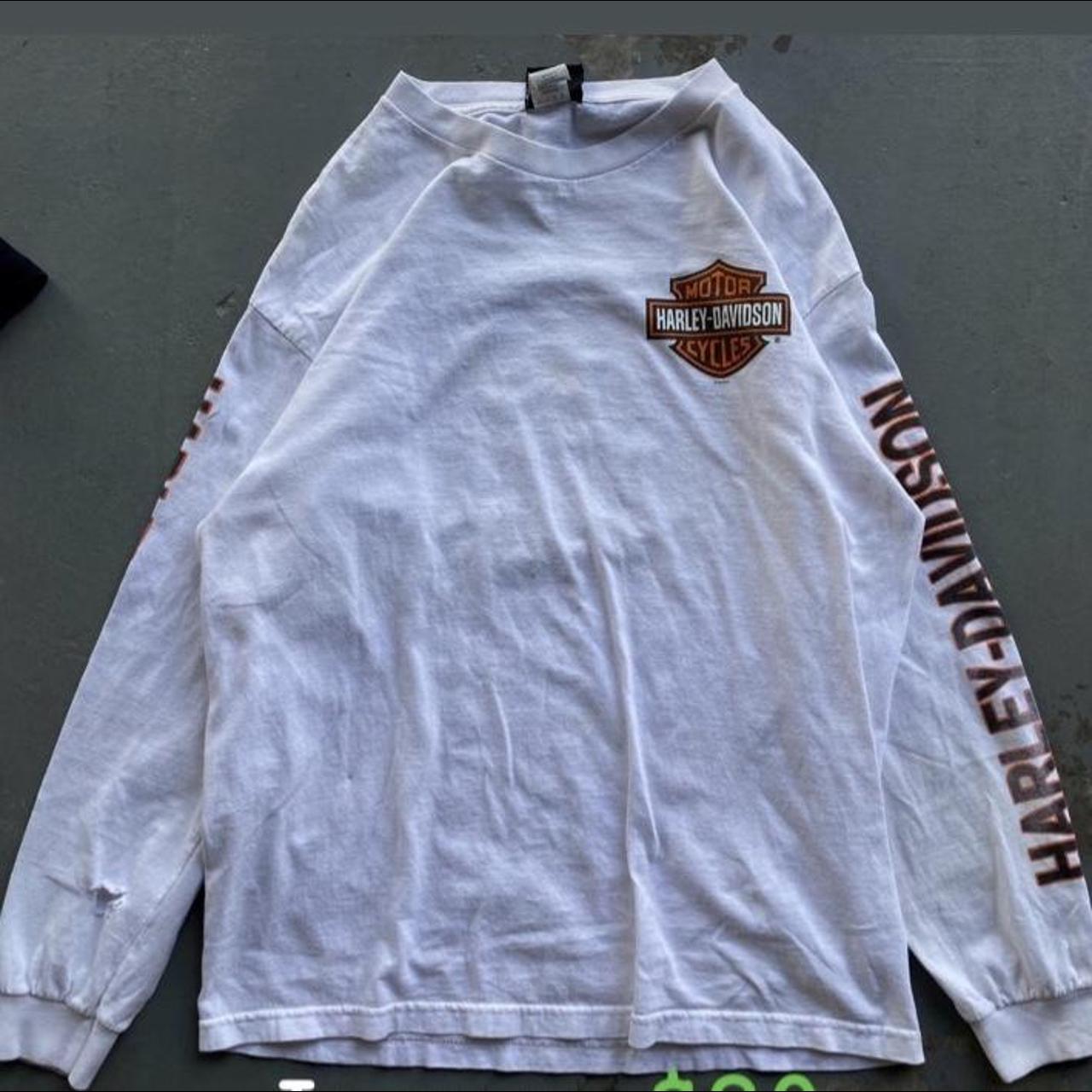white vintage harley davidson t shirt
