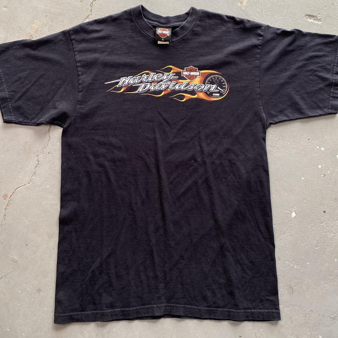 Vintage Harley Davidson flames shirt . Size |... - Depop