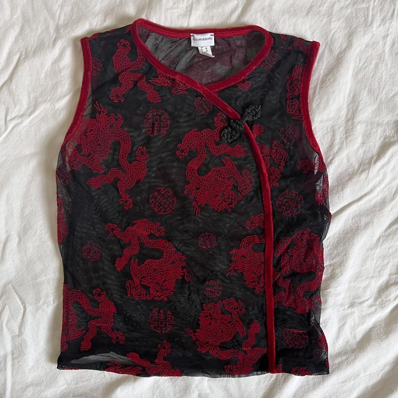 Intimissimi Women's Black and Red Vest