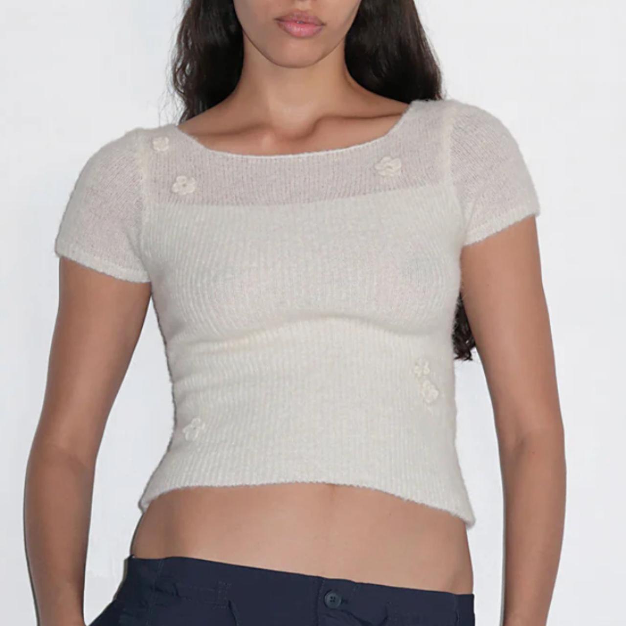 トップス paloma wool no 1735 / Conxita bare top CONXITA-black soft, fitted bandeau top with flower print