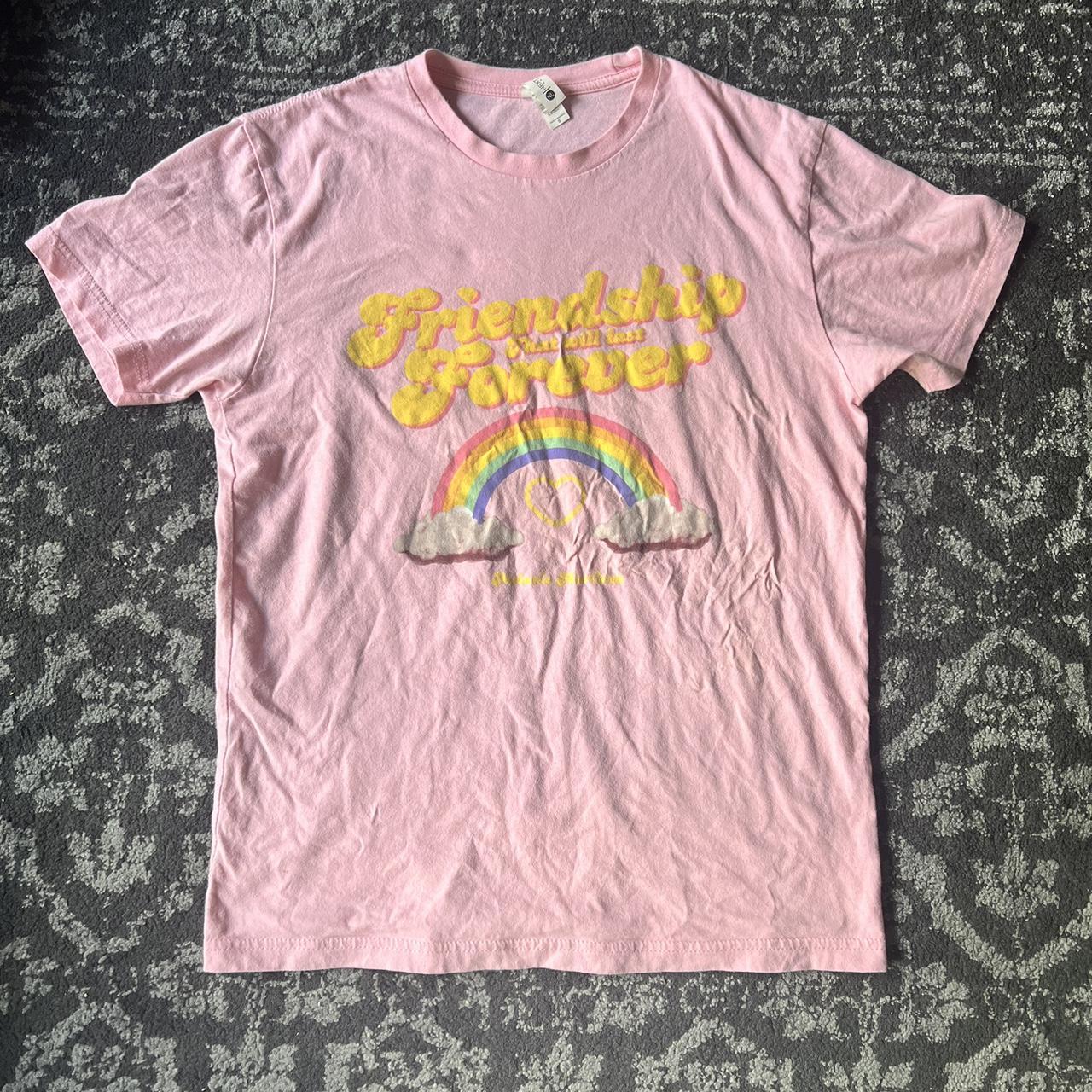 Women's Pink and Yellow T-shirt | Depop