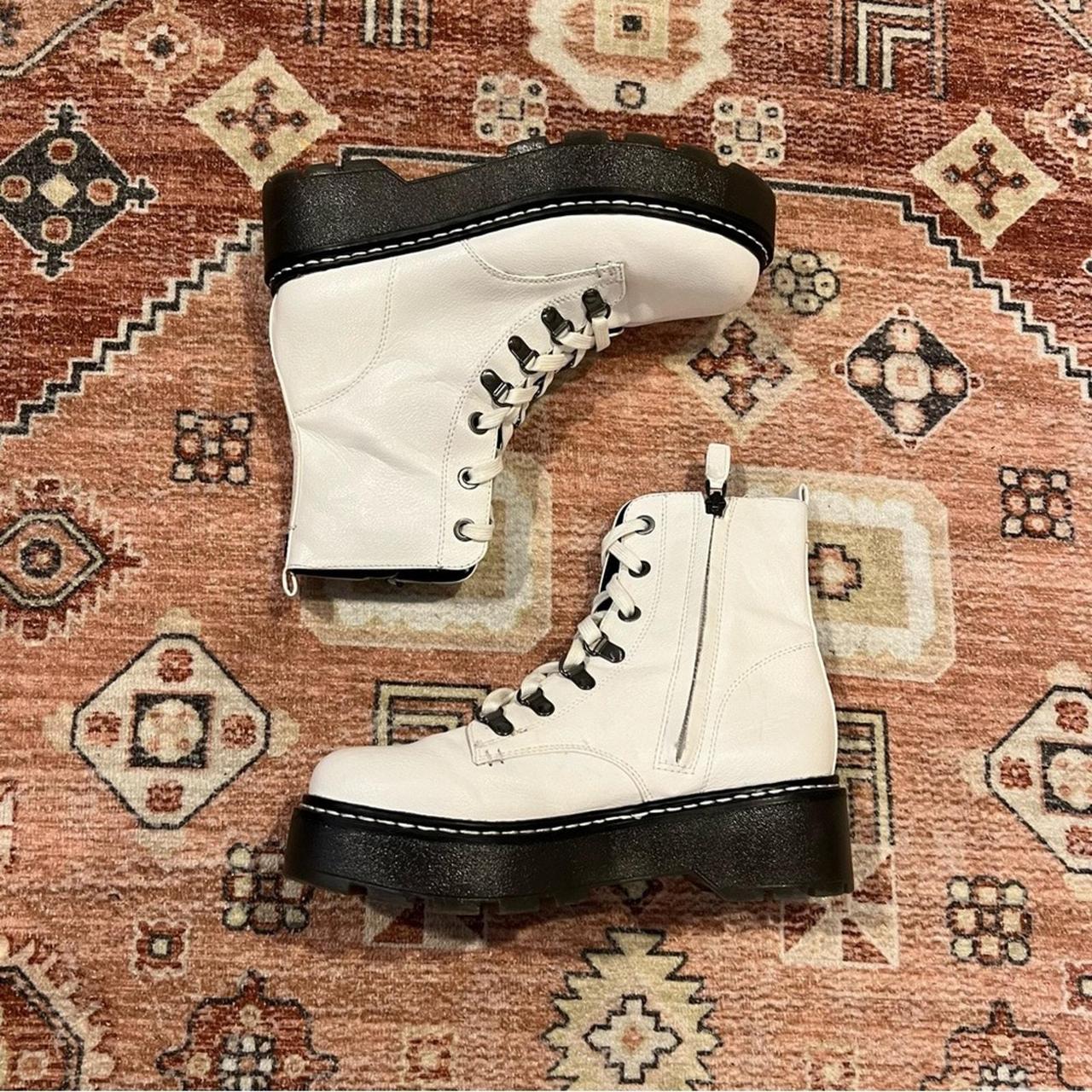 Sam edelman white combat boots online