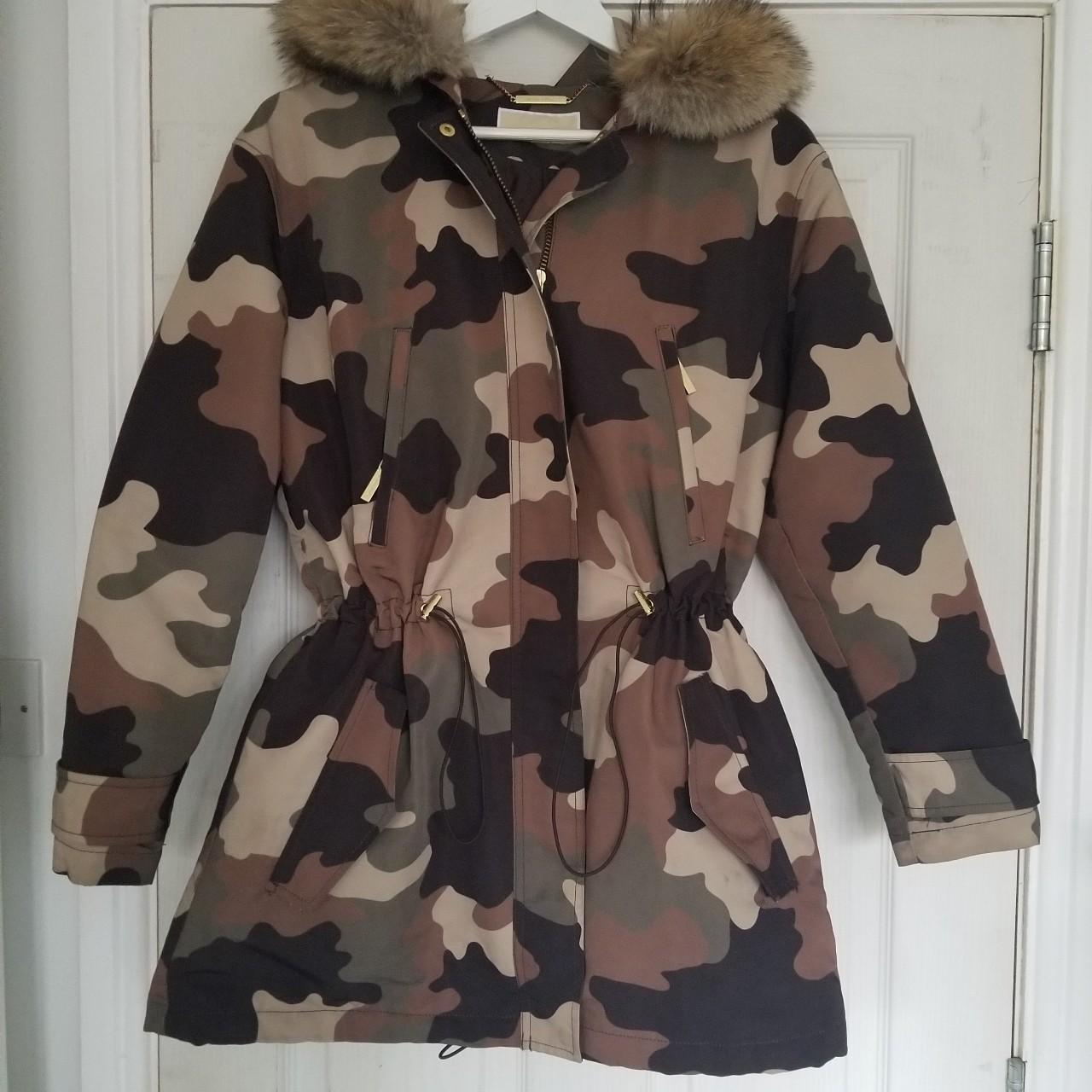 Michael kors sale camo jacket womens