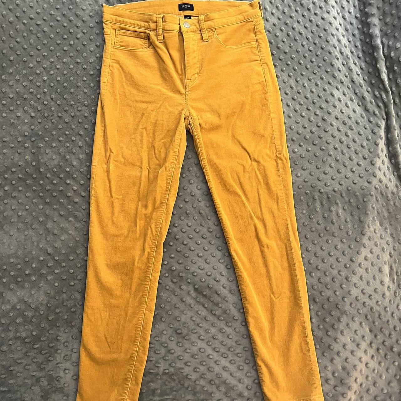 Mustard Yellow J Crew Corduroy Pants Size 28 Good Depop