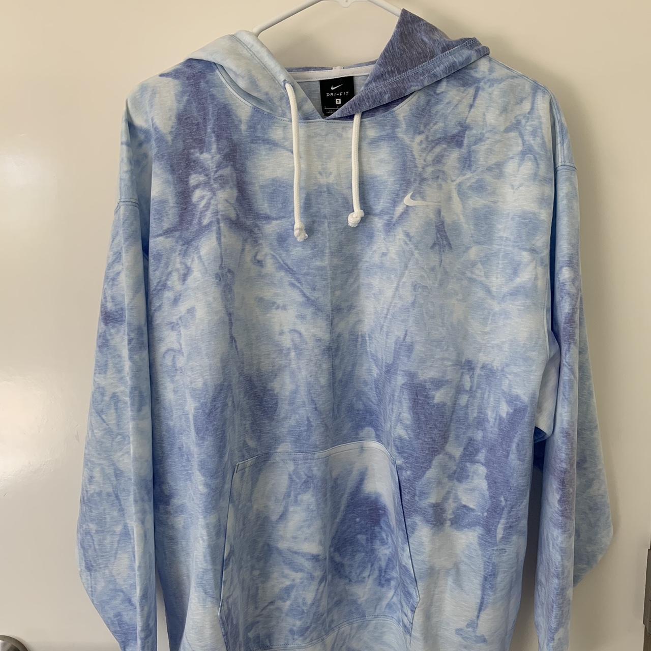 Nike Clothes Nike Marble Hoodie Small Blue And White Marble
