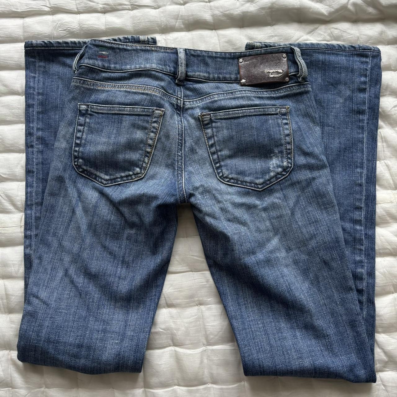 Diesel Louvely jeans in medium wash. Size 26 but I. Depop