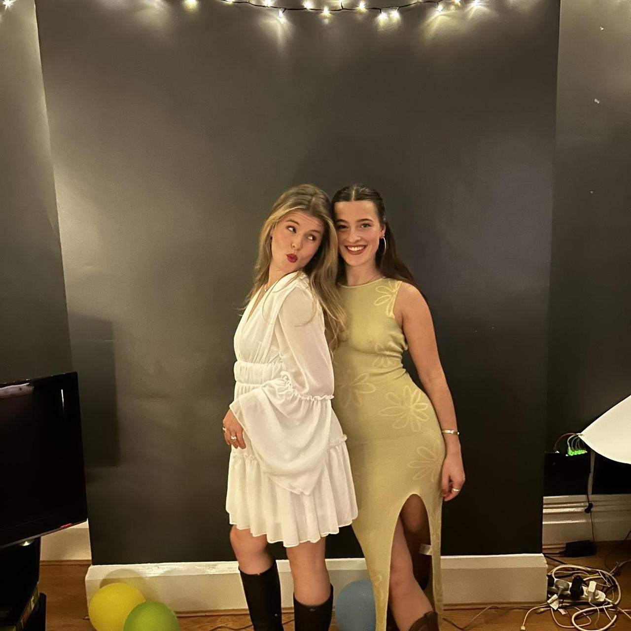 Paloma wool ikebana dress in green and yellow, only... Depop