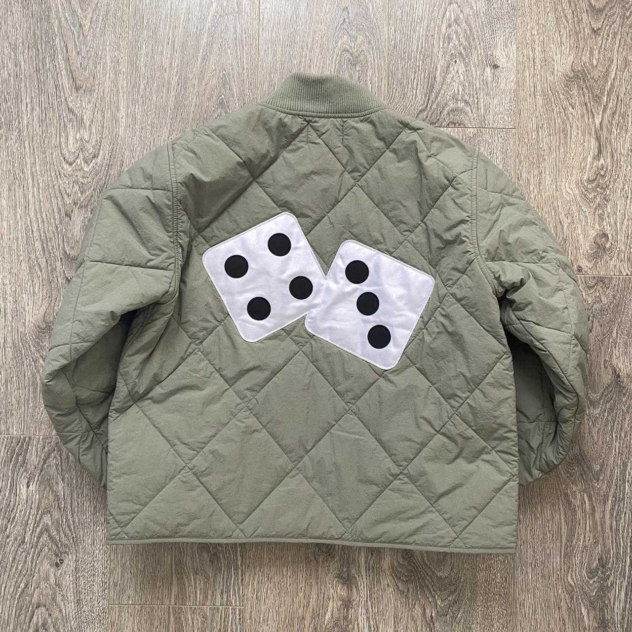 Stussy quilted liner dice jacket Size M Condition... - Depop