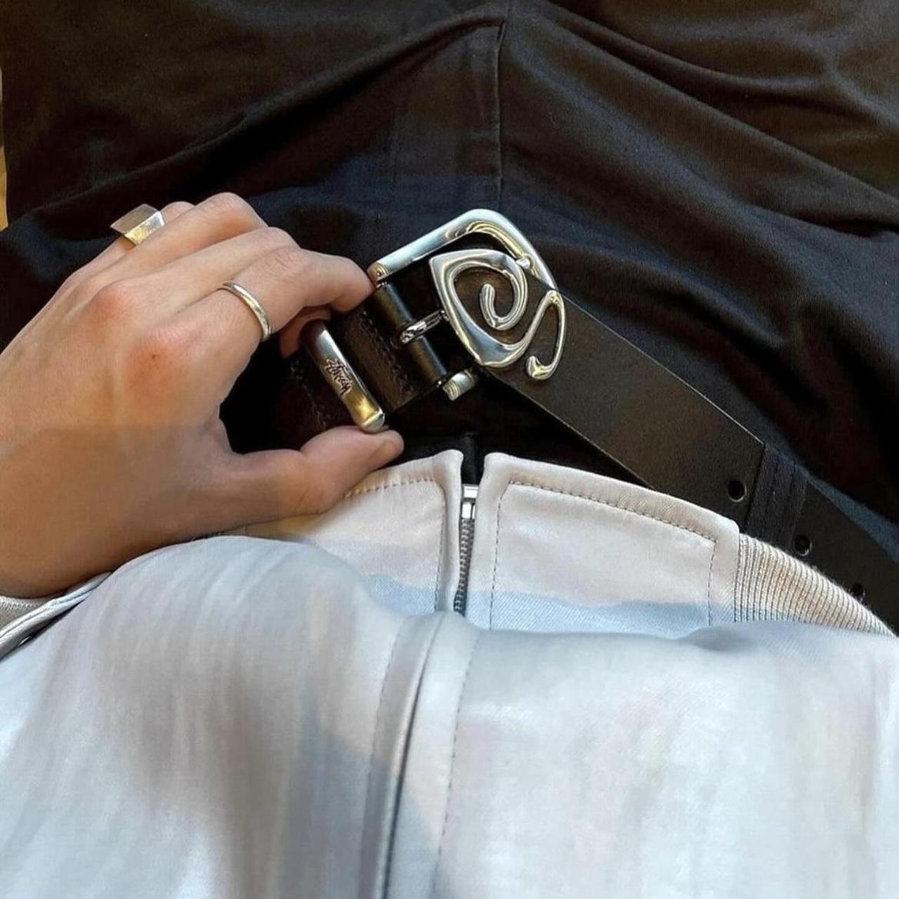 Stussy Metal S Tip Belt Mint condition! Size :  | Depop