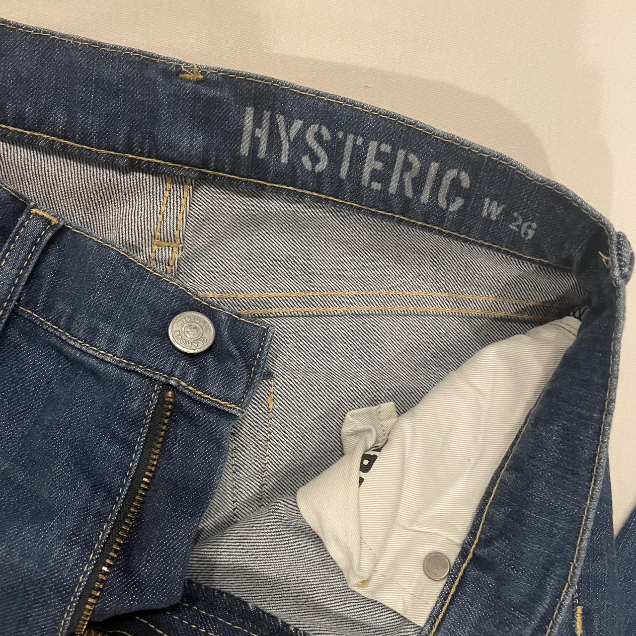 hysteric glamour blue wash jeans with colorful | Depop