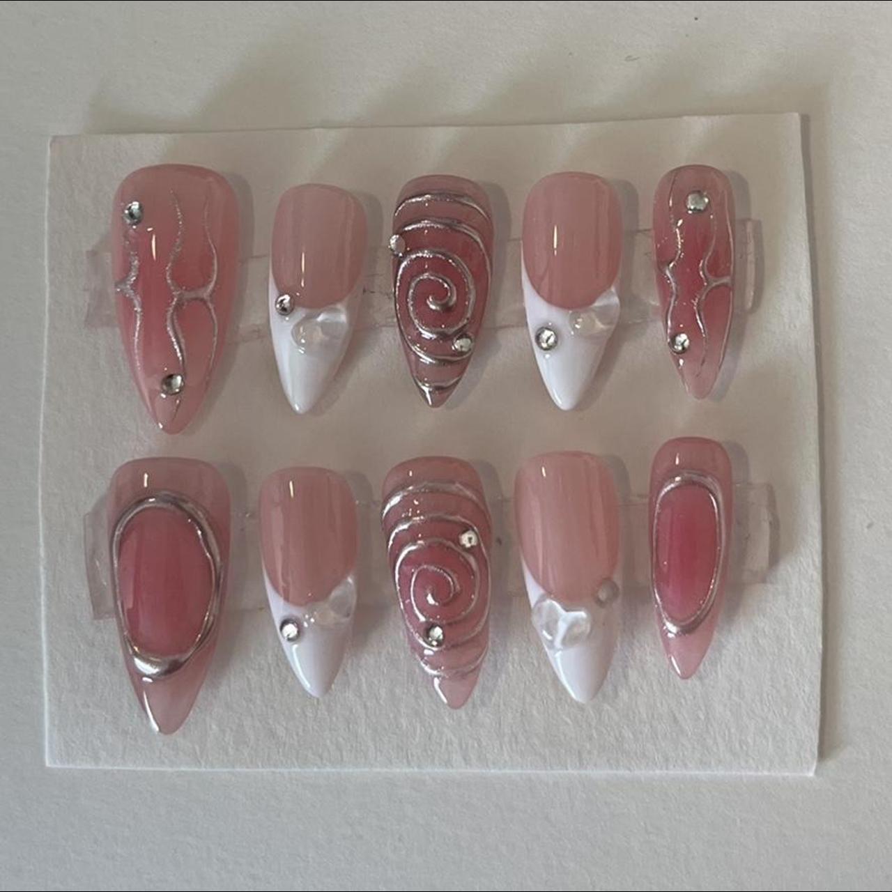 Handmade gelx press on nails💿💿 10 count set -made to... - Depop