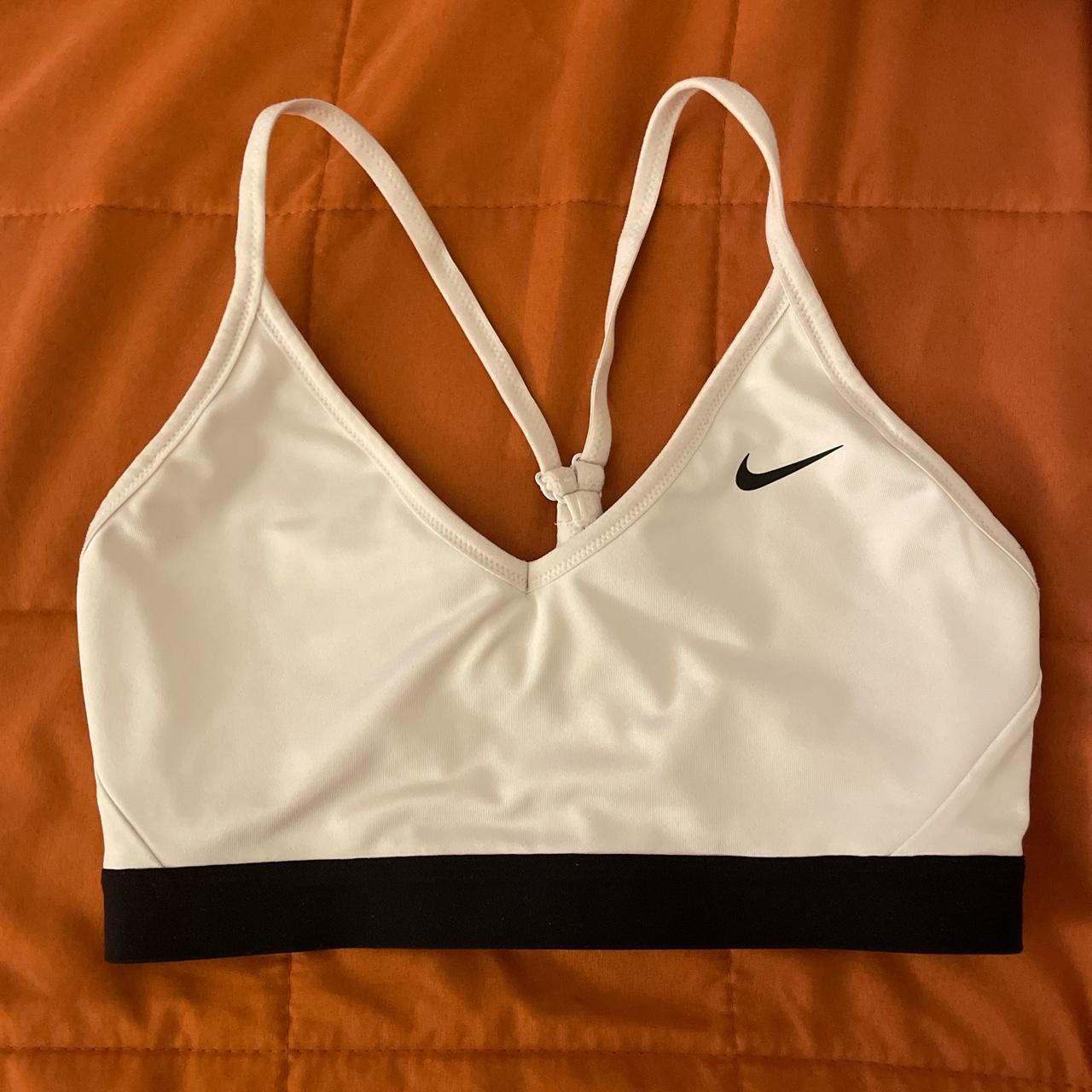womens white nike sports bra