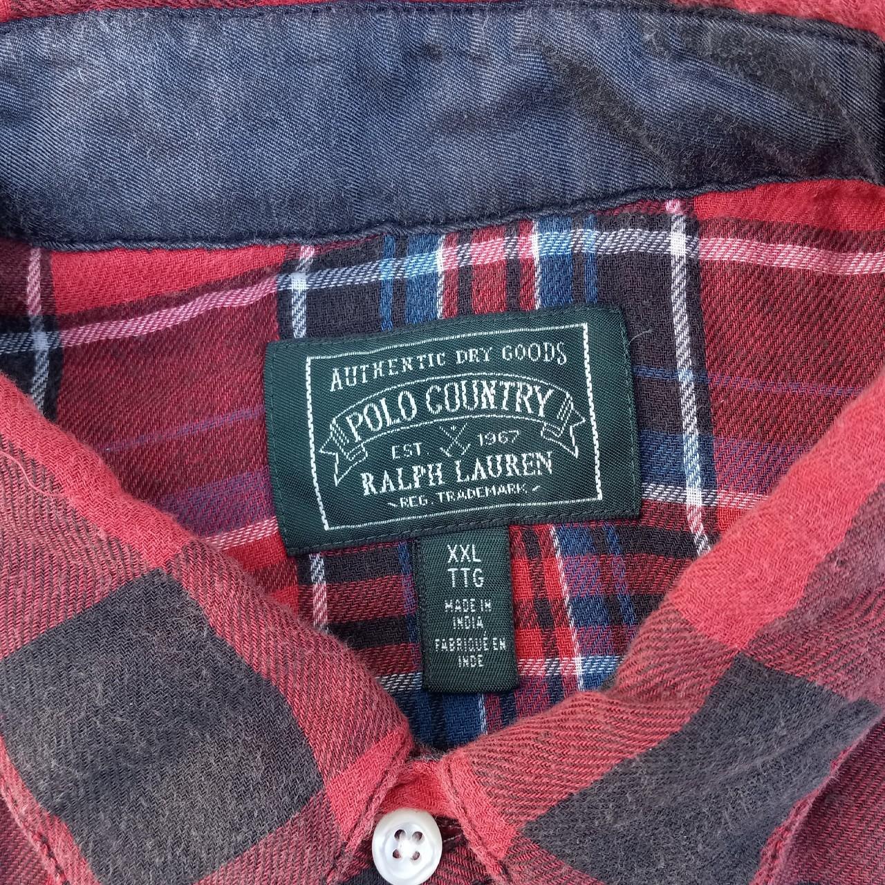 Polo Ralph Lauren polo country lined flannel shirt.... - Depop