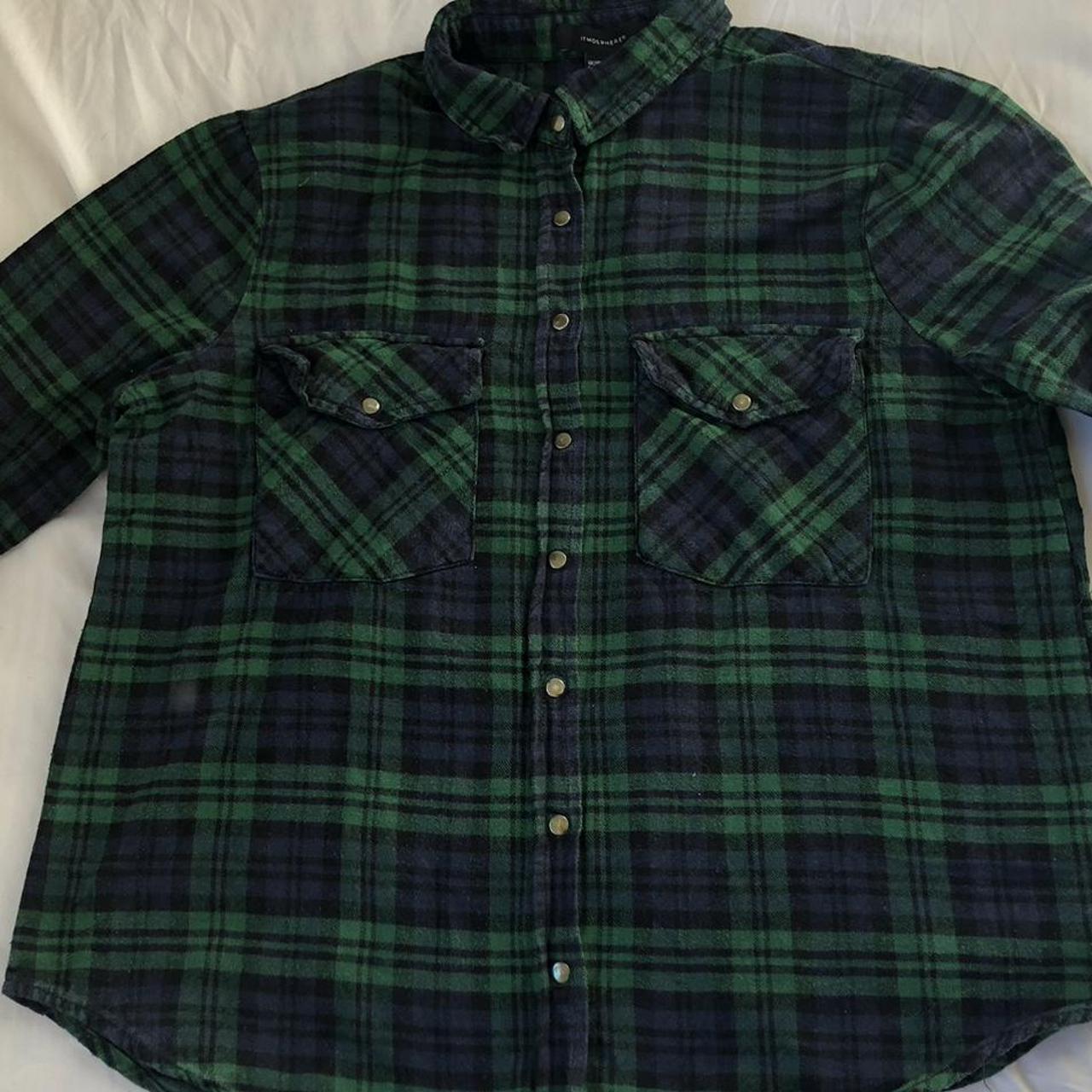 Women's Green and Black Shirt | Depop