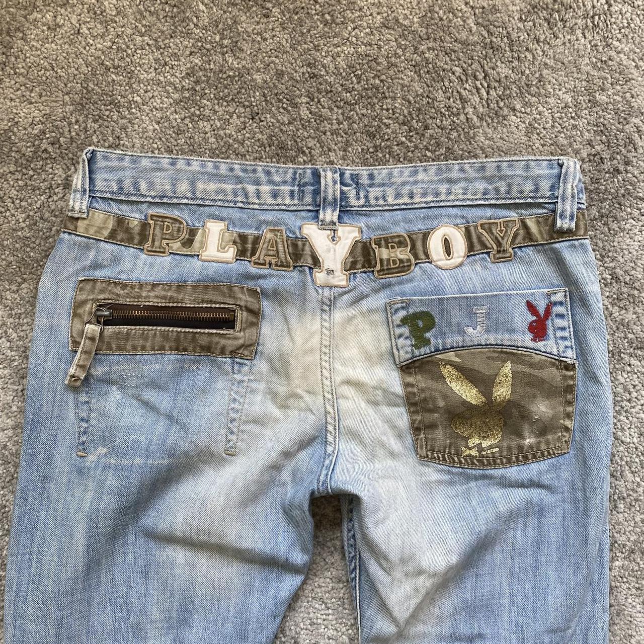 Y2K Playboy jeans !! Stunning fit n extreme low... Depop