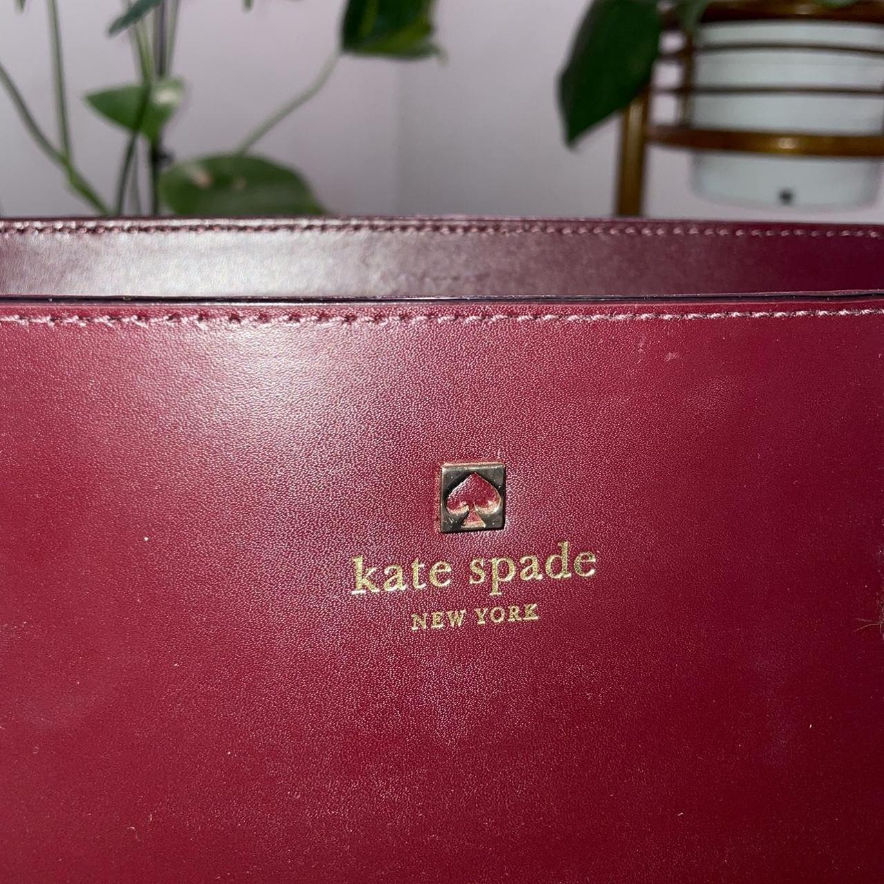 Kate spade 2024 burgundy tote bag