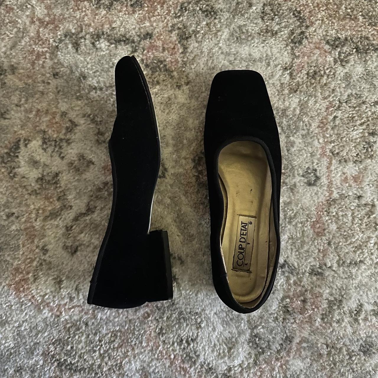 Paloma Wool Women's Black and Cream Ballet-shoes | Depop