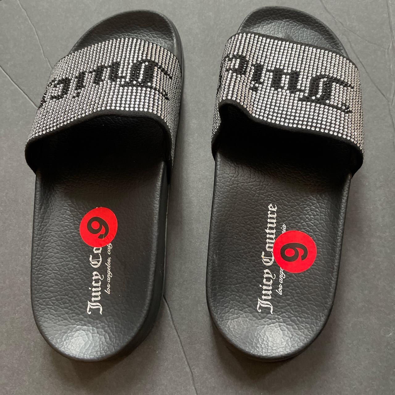 Juicy Couture Women's Black Slides Depop