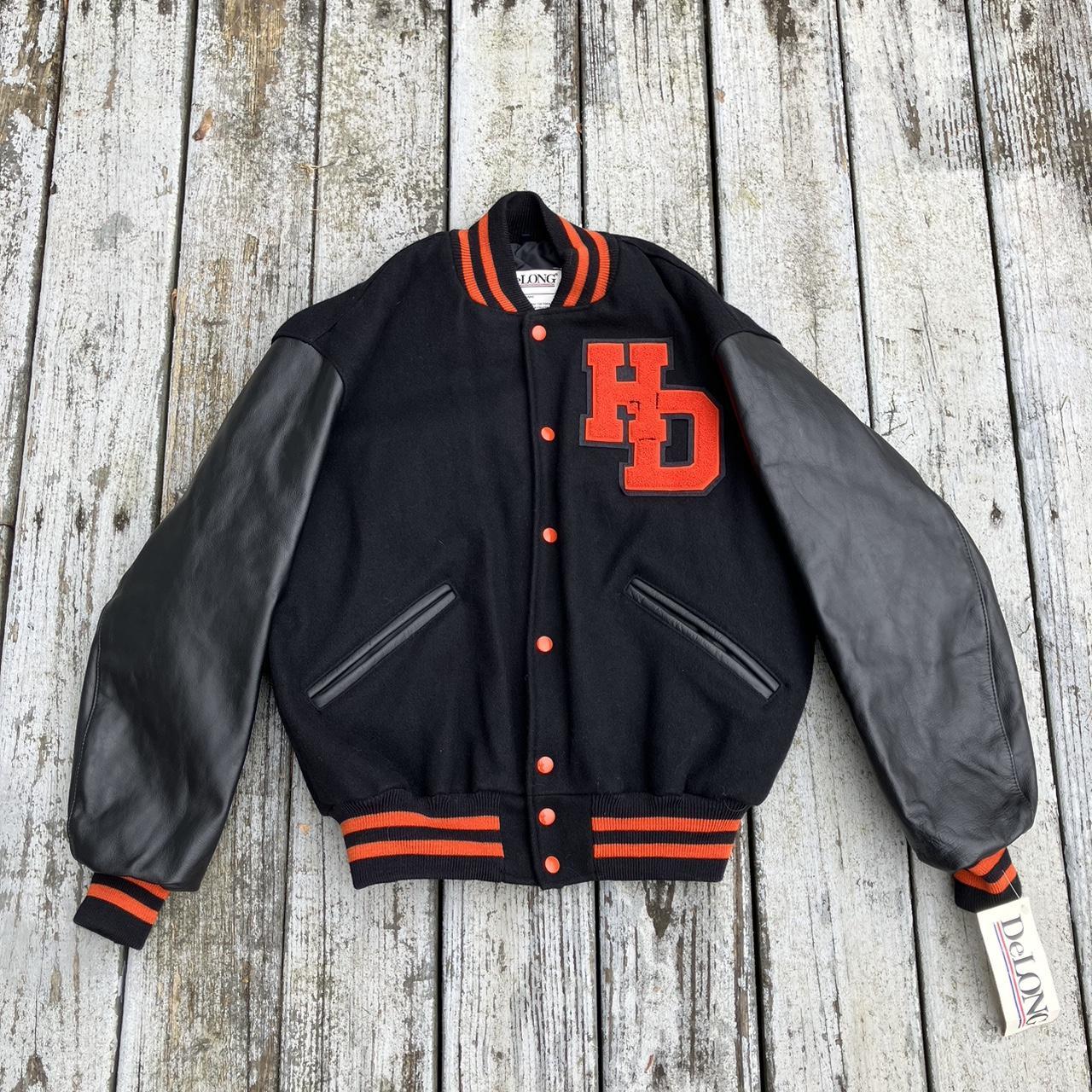 Delong Harley Davidson Letterman Jacket •(Vintage)... - Depop