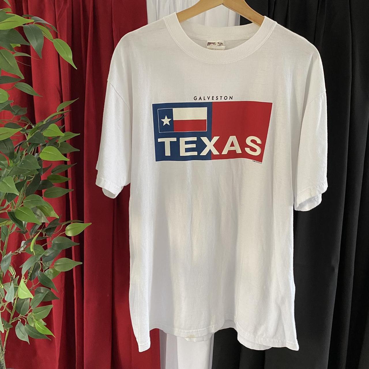 Vintage 2000 Galveston Texas State Flag Simple... - Depop