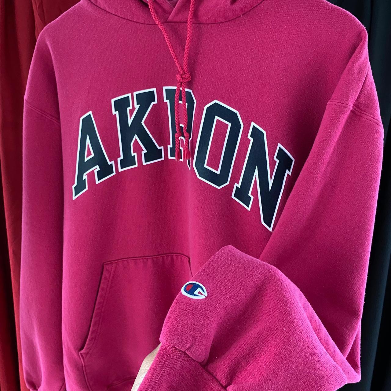 CHAMPION UNIVERSITY OF AKRON HOODIE Adult size... - Depop