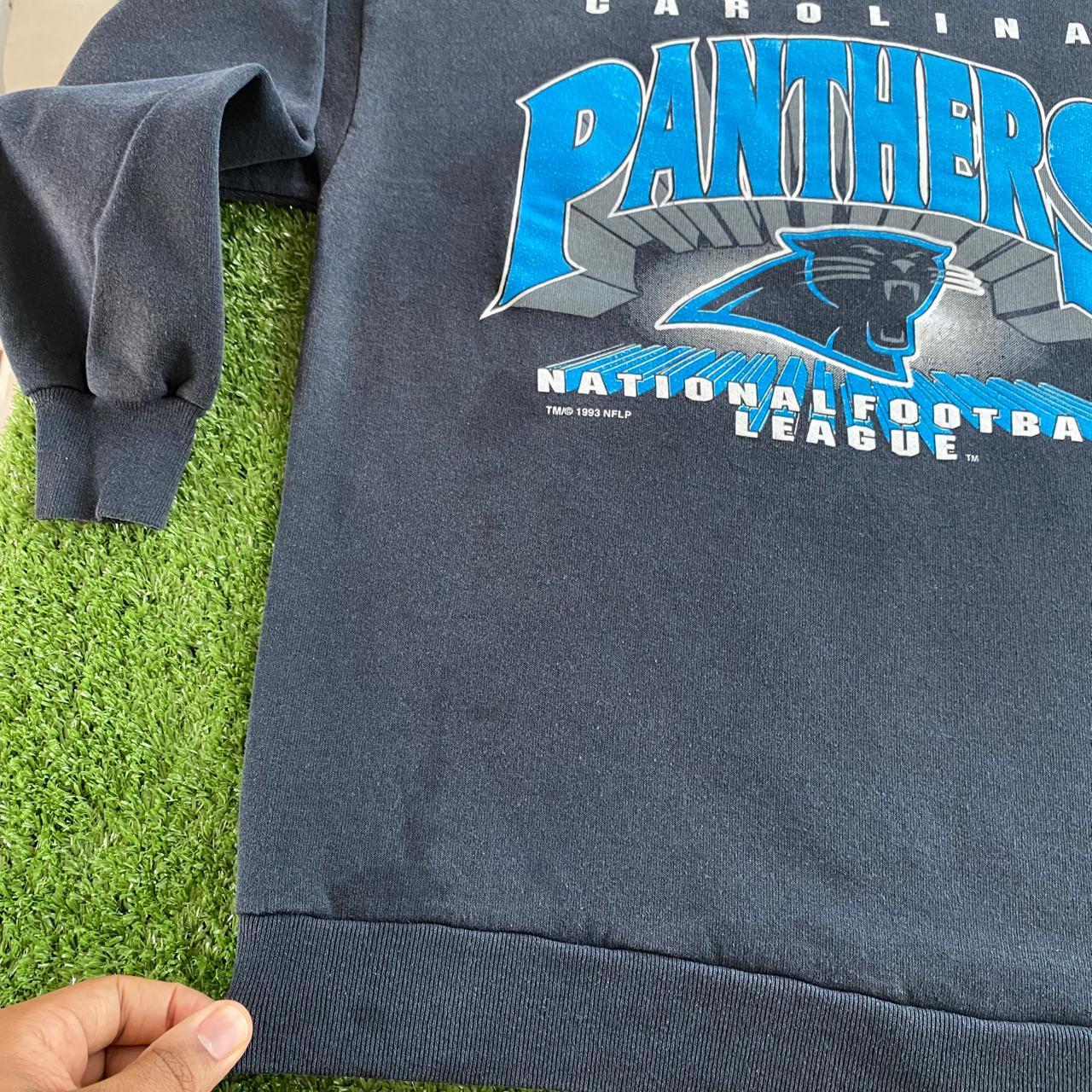 Vintage 90's Carolina Panthers Nutmeg Crewneck In - Depop