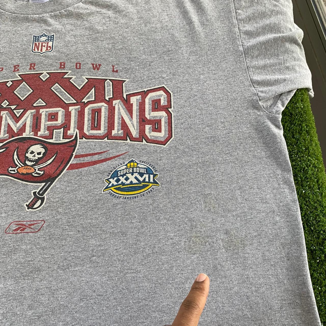 Vintage Tampa Bay Buccaneers Super Bowl XXXVII Reebok T-Shirt Size Med –  Throwback Vault