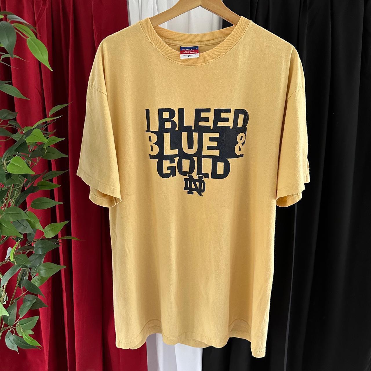 blue and gold champion shirt