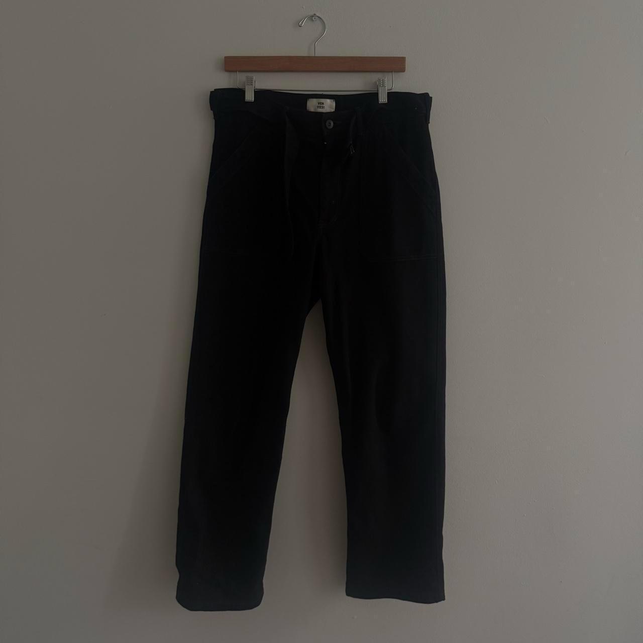 Grey/ven men's black trousers