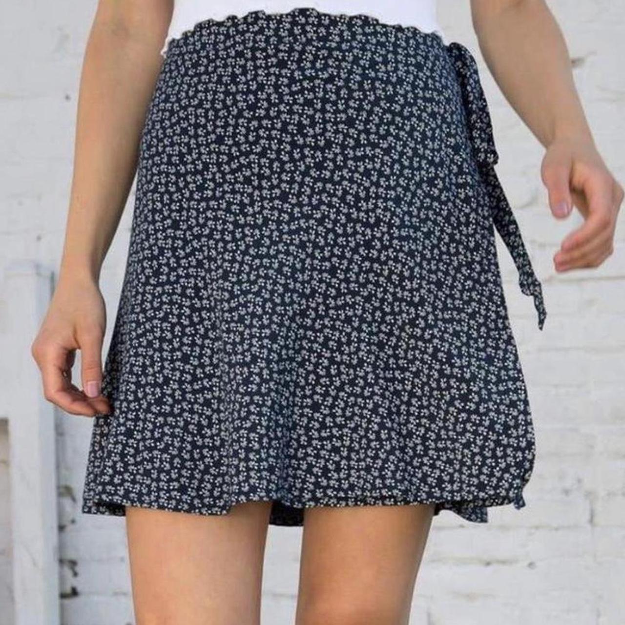 Brandy Melville floral wrap skirt One size as it’s... Depop