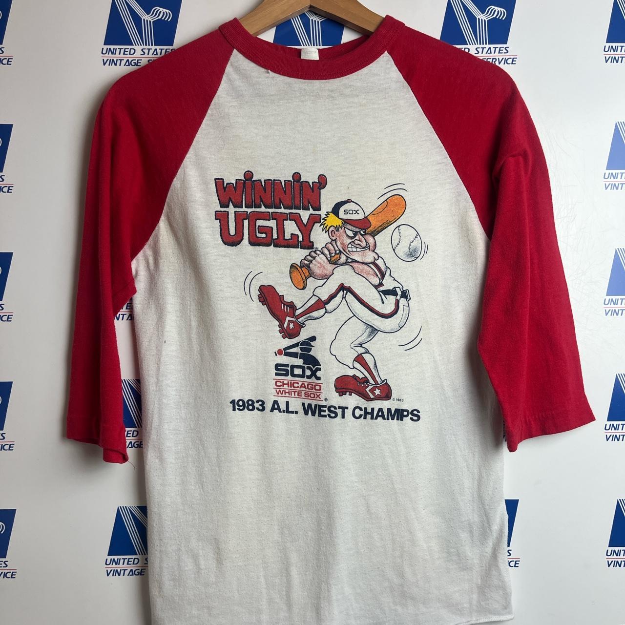 80s Vintage Chicago White Sox winning Ugly Raglan 