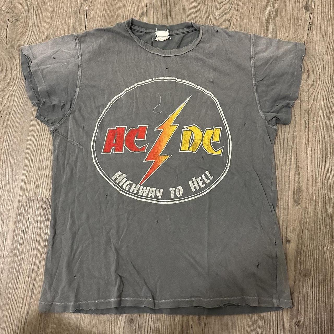 MadeWorn AC DC t shirt! Super cute worn a few times... - Depop