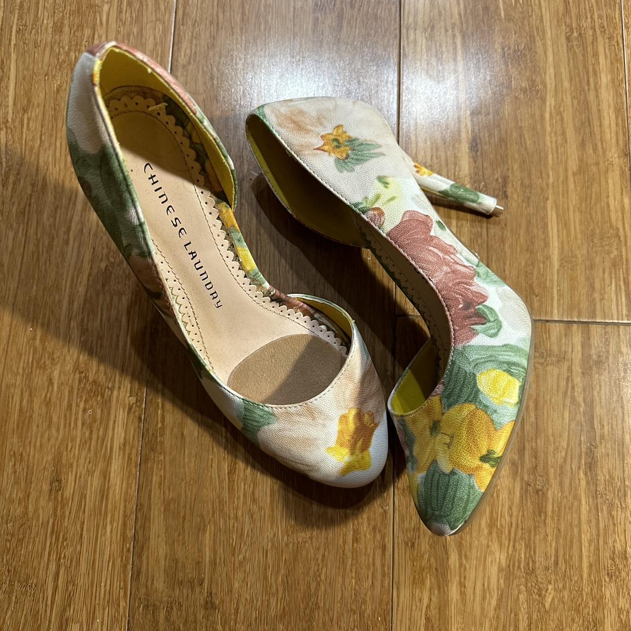 Chinese laundry cheap floral heels