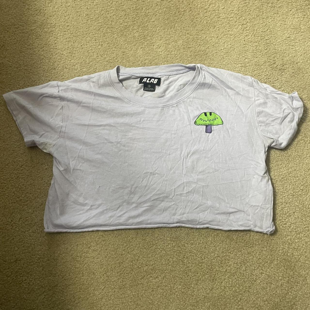 Adorable Zumiez Mushroom Cropped Tee! I bought it - Depop