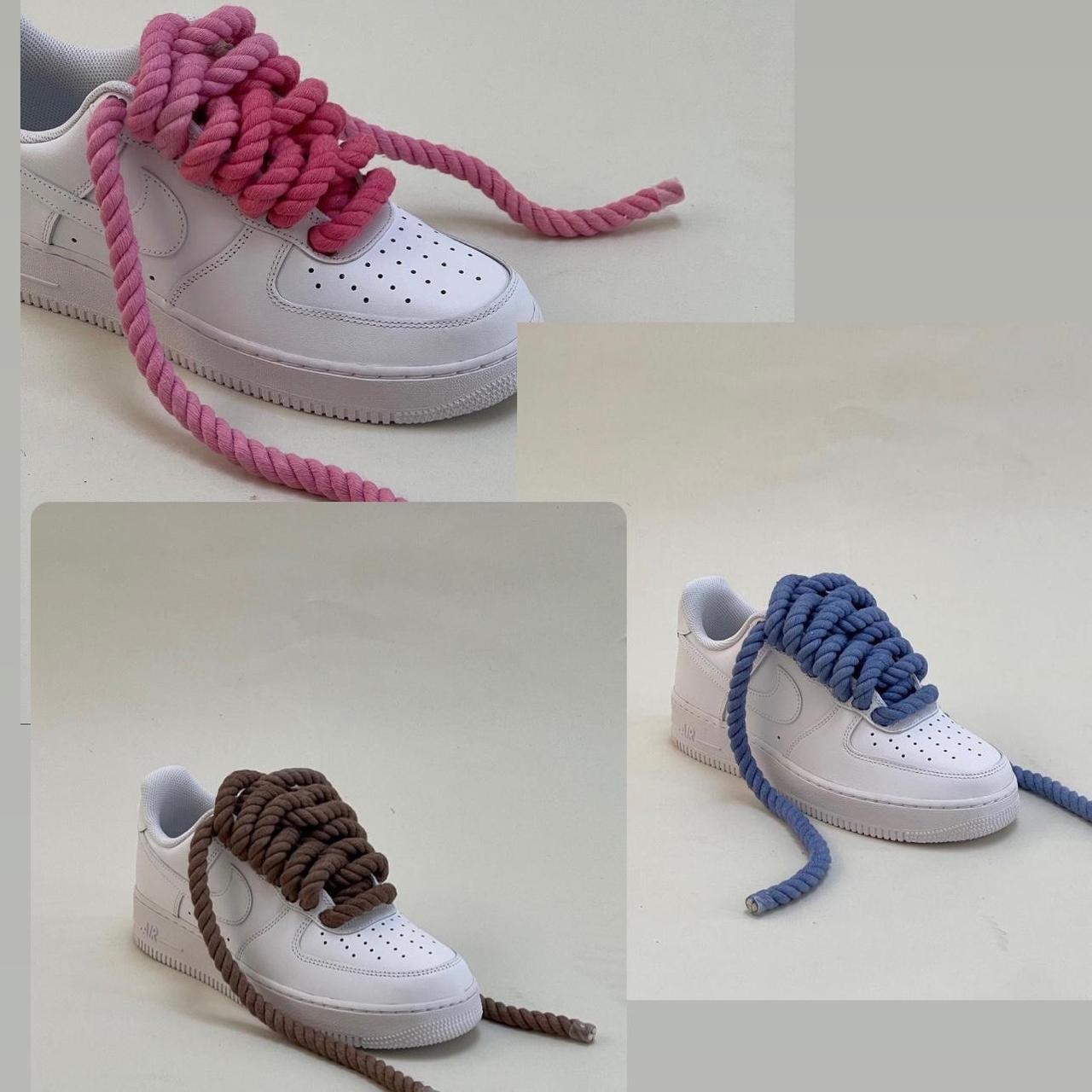 Air Force 1 rope laces custom forces with rope - Depop