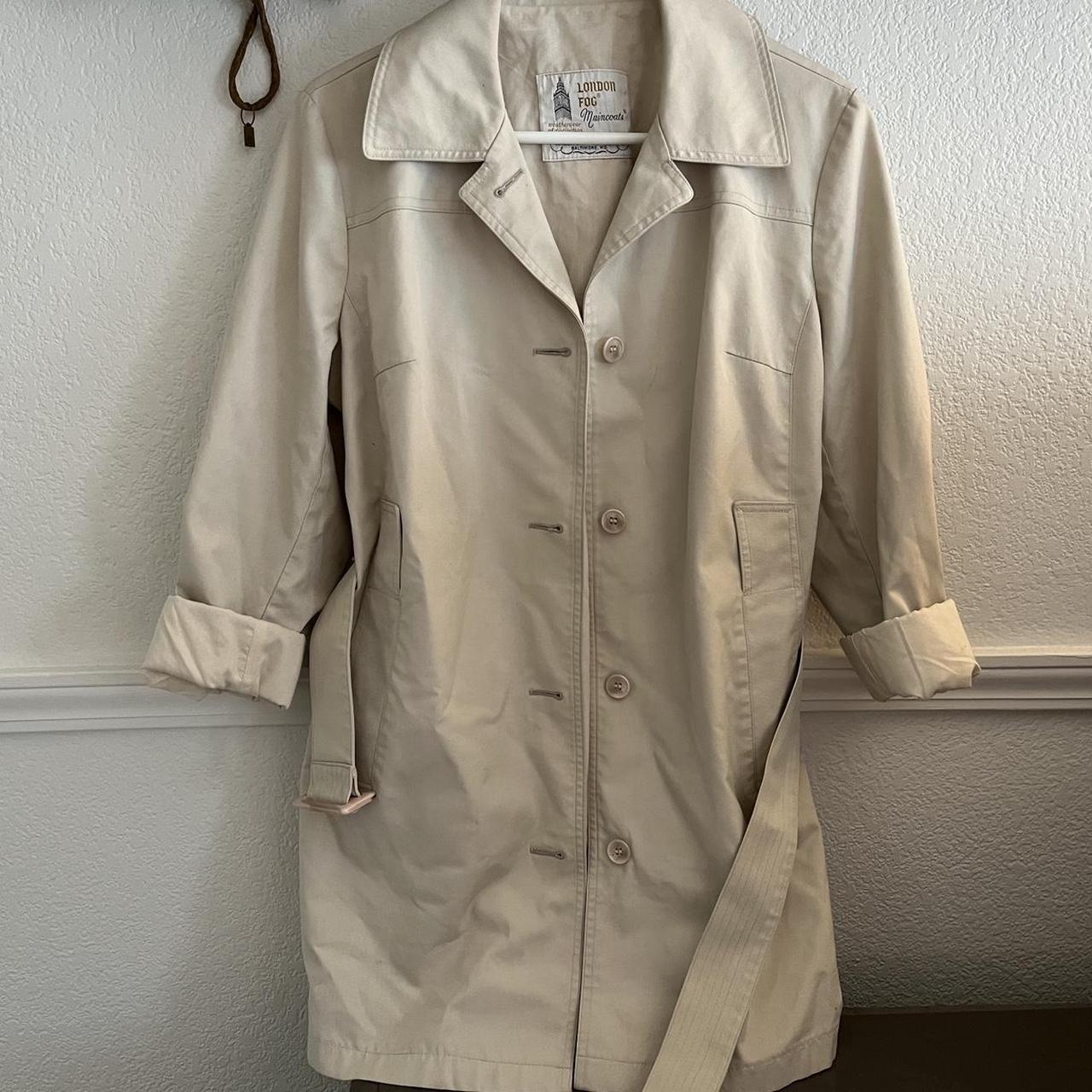 London Fog Women's Cream Coat | Depop