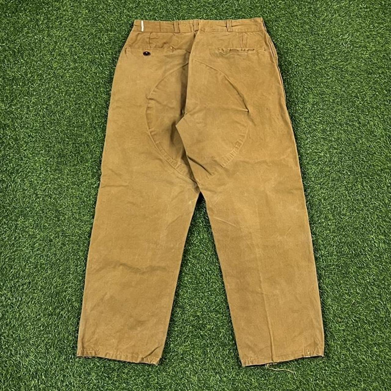 Vintage 1960s baggy hunting pants Earth tone tan... - Depop