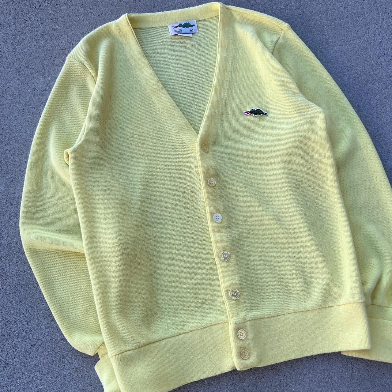 Sears Men's Yellow Cardigan Depop