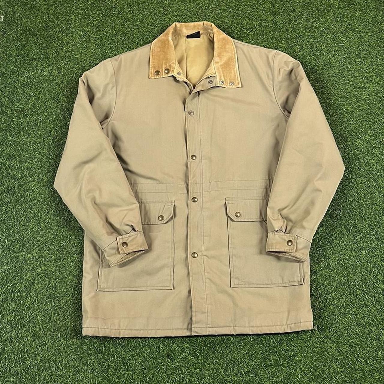 Vintage tan cream chore coat Earth tone neutral... Depop