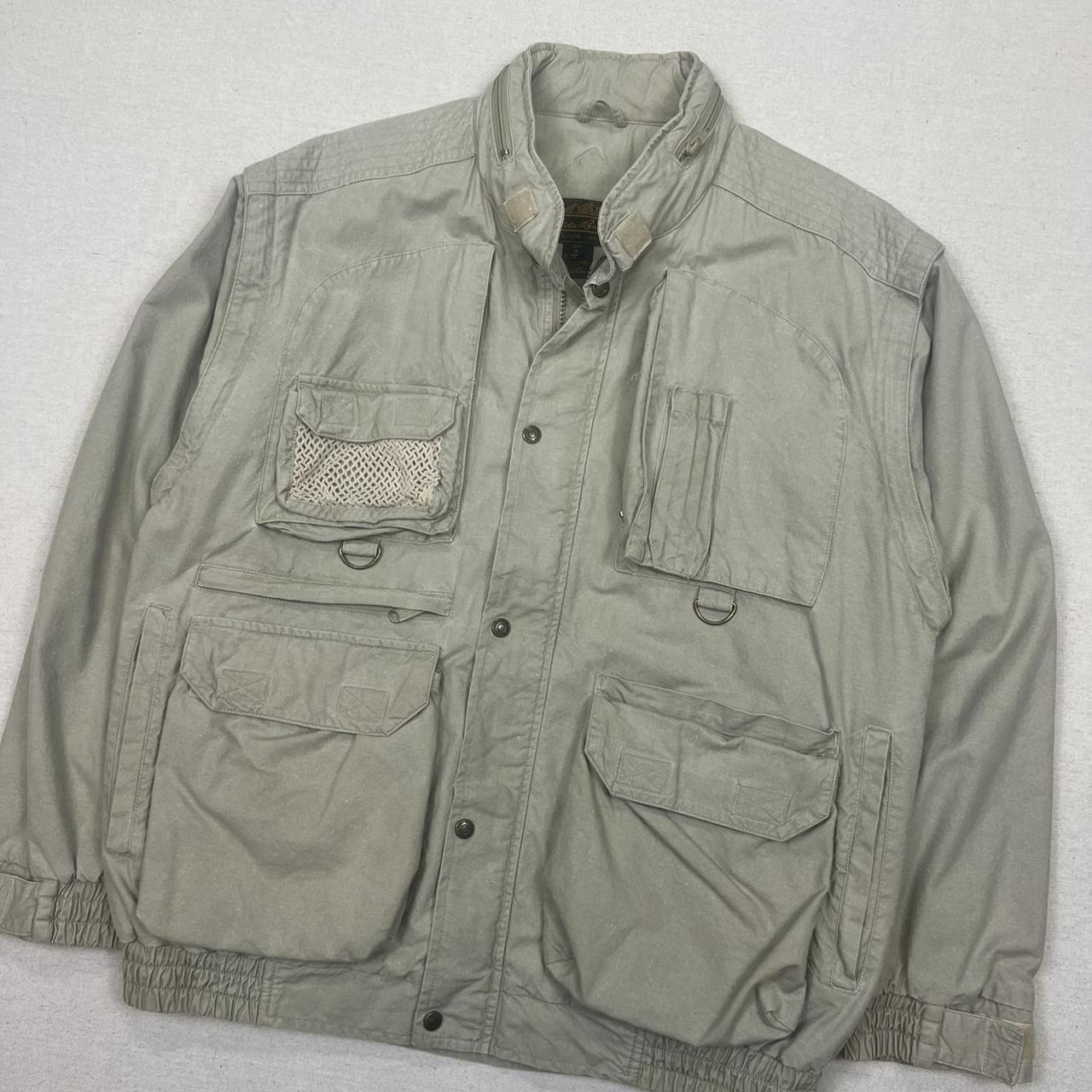 Vintage 90s cream Eddie Bauer jacket, Fisherman...