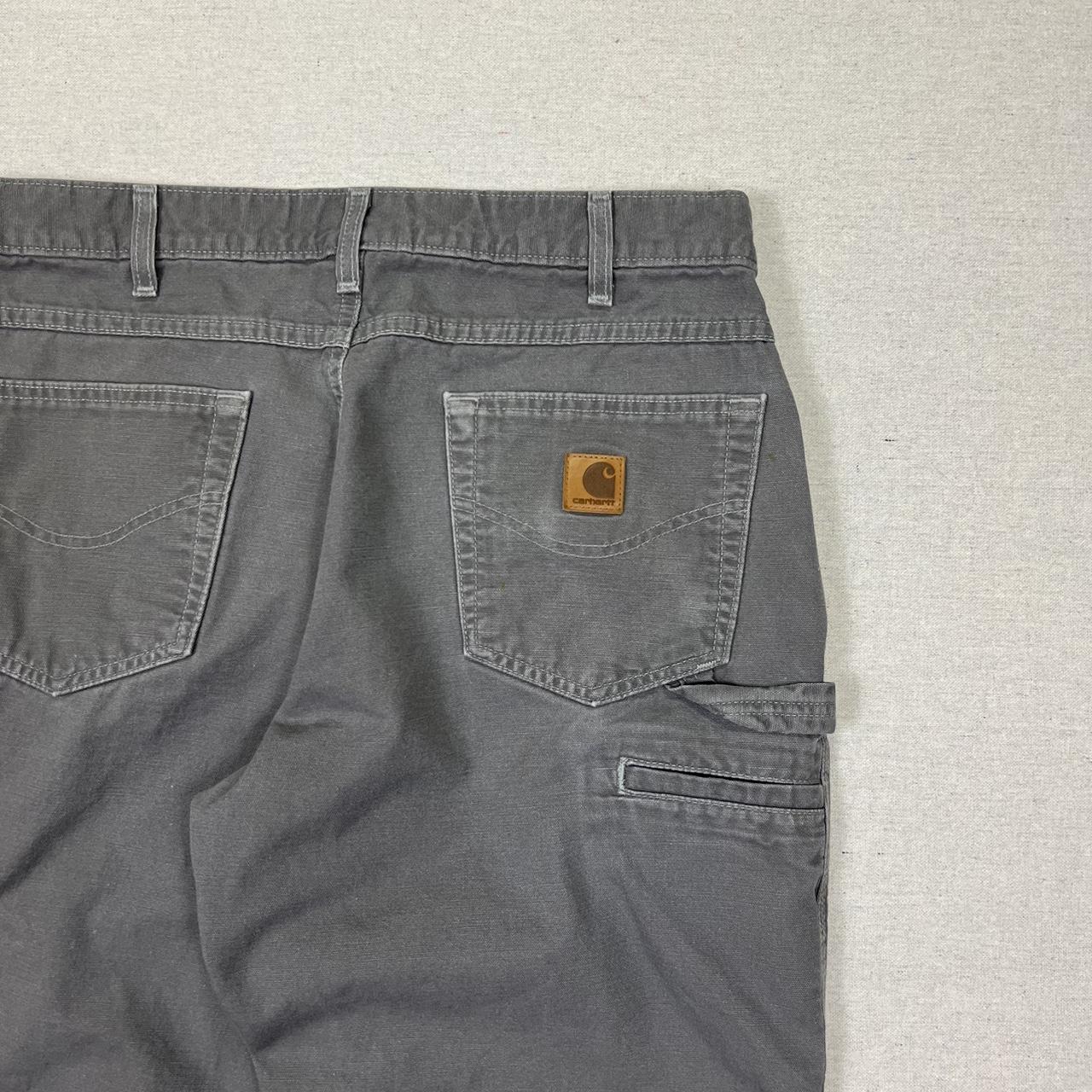 Vintage y2k grey carhartt carpenter pants Gray... - Depop