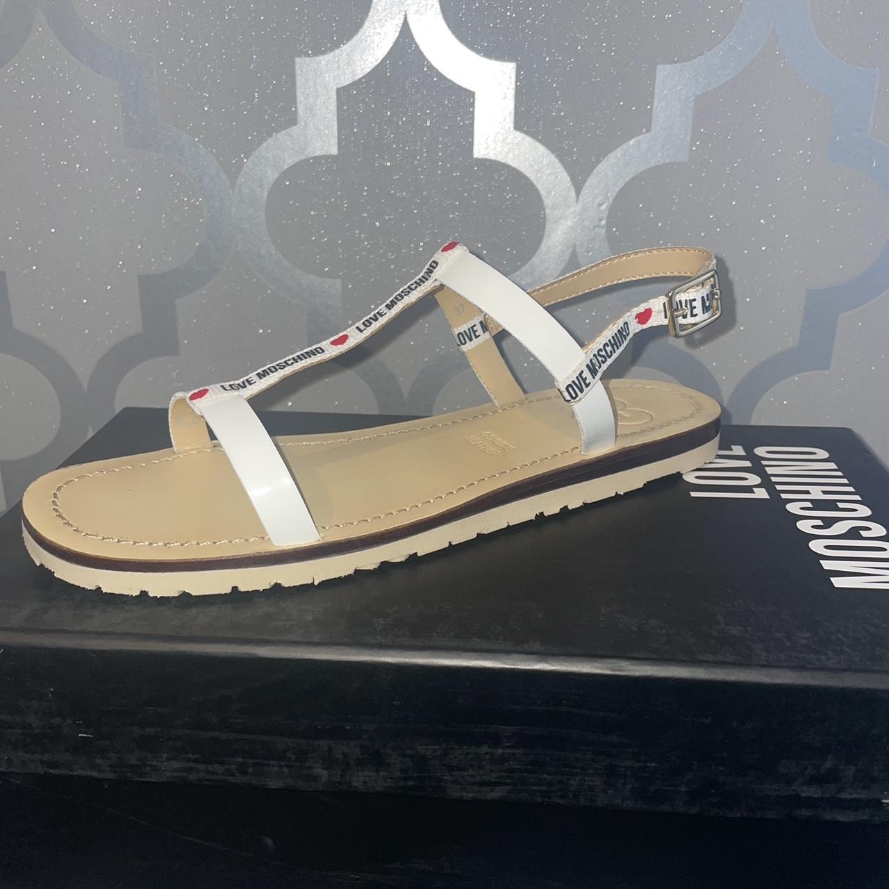 moschino white sandals