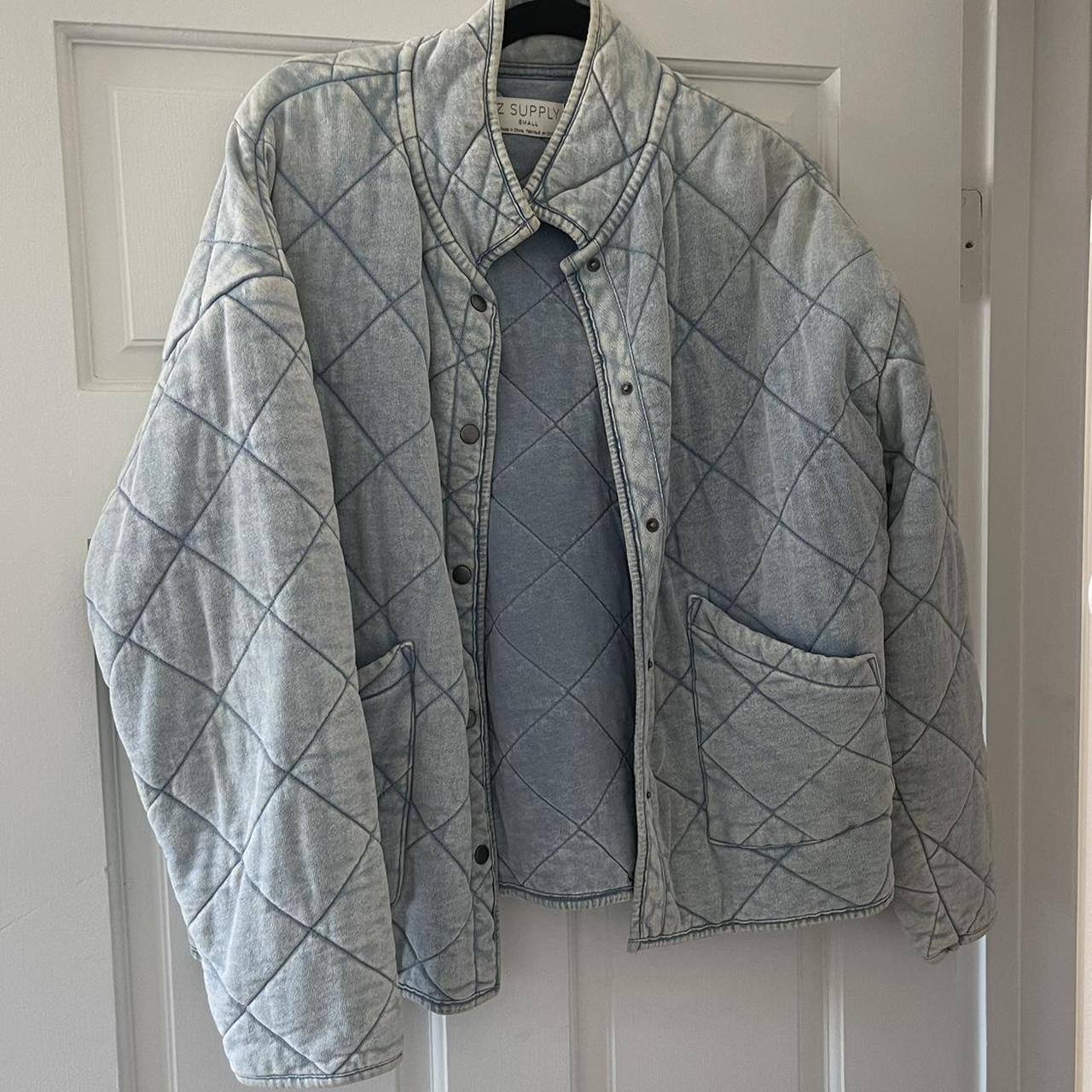 Z Supply quilted denim jacket So soft and cozy and... Depop