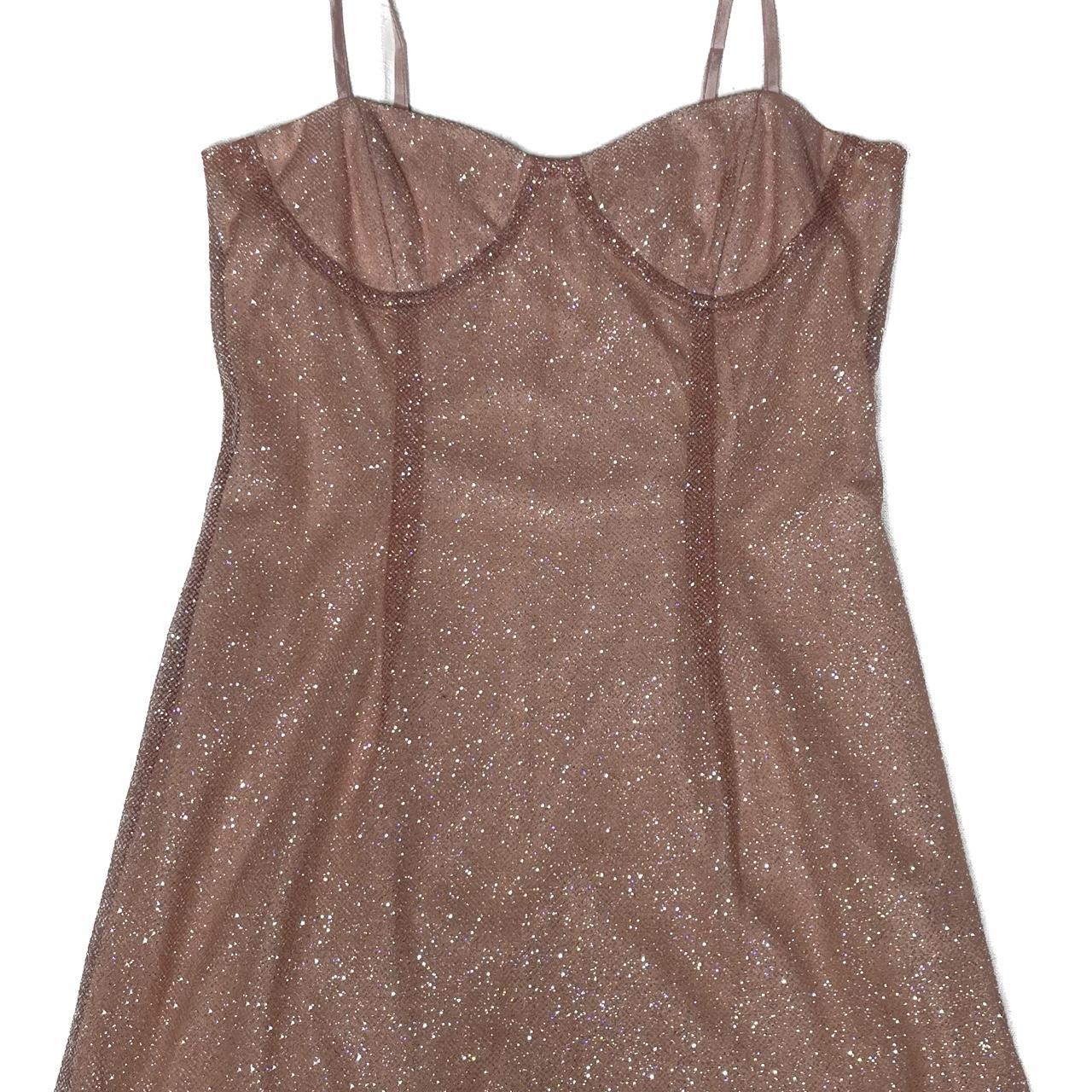 Elsie & Fred Glitter Mesh Mini Slip Dress Size S... Depop
